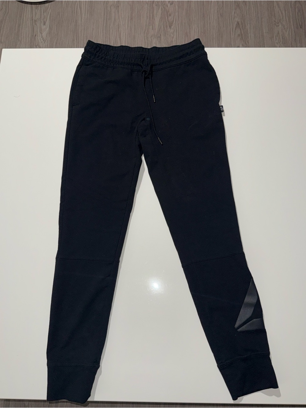 REEBOK BLACK HEATHERED PULLON JOGGERS SIZE S